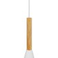 GloboStar® DILLON 00876 Μοντέρνο Κρεμαστό Φωτιστικό Καμπάνα Μονόφωτο 1 x E27 IP20 Λευκό Μέταλλο - Μ11 x Π11 x Υ36cm