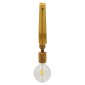 GloboStar® NOVO 00885 Vintage Επιτοίχιο Φωτιστικό Απλίκα Μονόφωτο 1 x E27 IP20 Μπεζ Ξύλο με Μπεζ Σχοινί - Μ7 x Π27 x Υ65cm