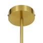GloboStar® ISLA 00898 Μοντέρνο Φωτιστικό Οροφής Μπάλα Μονόφωτο 1 x E27 IP20 Χρυσό Μέταλλο με Λευκό Γυαλί - Μ20 x Π20 x Υ33cm