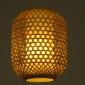 GloboStar® MAURITIUS 00899 Boho Κρεμαστό Φωτιστικό Ανάρτηση Μονόφωτο 1 x E27 IP20 Μπεζ Ξύλο - Μ30 x Π30 x Υ40cm