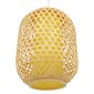 GloboStar® MAURITIUS 00899 Boho Κρεμαστό Φωτιστικό Ανάρτηση Μονόφωτο 1 x E27 IP20 Μπεζ Ξύλο - Μ30 x Π30 x Υ40cm