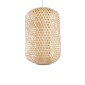 GloboStar® MAURITIUS 00901 Boho Κρεμαστό Φωτιστικό Ανάρτηση Μονόφωτο 1 x E27 IP20 Μπεζ Ξύλο - Μ40 x Π40 x Υ60cm