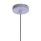 GloboStar® SHADE 00907 Μοντέρνο Κρεμαστό Φωτιστικό Καμπάνα Μονόφωτο 1 x E27 IP20 Λευκό Μέταλλο με Μπεζ Ξύλο - Μ23 x Π23 x Υ22cm