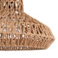 GloboStar® JENSON 00910 Boho Κρεμαστό Φωτιστικό Πλέγμα Μονόφωτο 1 x E27 IP20 Μπεζ Σχοινί - Μ38 x Π38 x Υ24cm