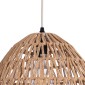 GloboStar® JENSON 00911 Boho Κρεμαστό Φωτιστικό Πλέγμα Μονόφωτο 1 x E27 IP20 Μπεζ Σχοινί - Μ36 x Π36 x Y30cm
