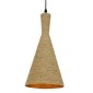 GloboStar® SHANGHAI ROPE 00918 Boho Κρεμαστό Φωτιστικό Καμπάνα Μονόφωτο 1 x E27 IP20 Μπεζ Σχοινί - Μ20 x Π20 x Υ39cm