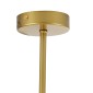 GloboStar® DRIZZLE 00921 Μοντέρνο Φωτιστικό Οροφής Μπάλα Μονόφωτο 1 x E27 IP20 Χρυσό Μέταλλο με Λευκό Γυαλί - Μ15 x Π15 x Υ100cm