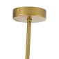 GloboStar® DRIZZLE 00922 Μοντέρνο Φωτιστικό Οροφής Μπάλα Μονόφωτο 1 x E27 IP20 Χρυσό Μέταλλο με Λευκό Γυαλί - Μ15 x Π15 x Υ70cm