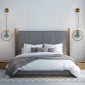 GloboStar® VIENNA 00923 Μοντέρνο Επιτοίχιο Φωτιστικό Απλίκα Μονόφωτο 1 x E27 IP20 Χρυσό Μέταλλο με Ασημί Γυαλί - Μ25 x Π23 x Υ27cm