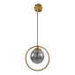 GloboStar® VIENNA 00923 Μοντέρνο Επιτοίχιο Φωτιστικό Απλίκα Μονόφωτο 1 x E27 IP20 Χρυσό Μέταλλο με Ασημί Γυαλί - Μ25 x Π23 x Υ27cm