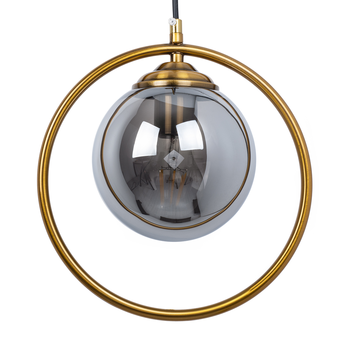 GloboStar® VIENNA 00923 Μοντέρνο Επιτοίχιο Φωτιστικό Απλίκα Μονόφωτο 1 x E27 IP20 Χρυσό Μέταλλο με Ασημί Γυαλί - Μ25 x Π23 x Υ27cm