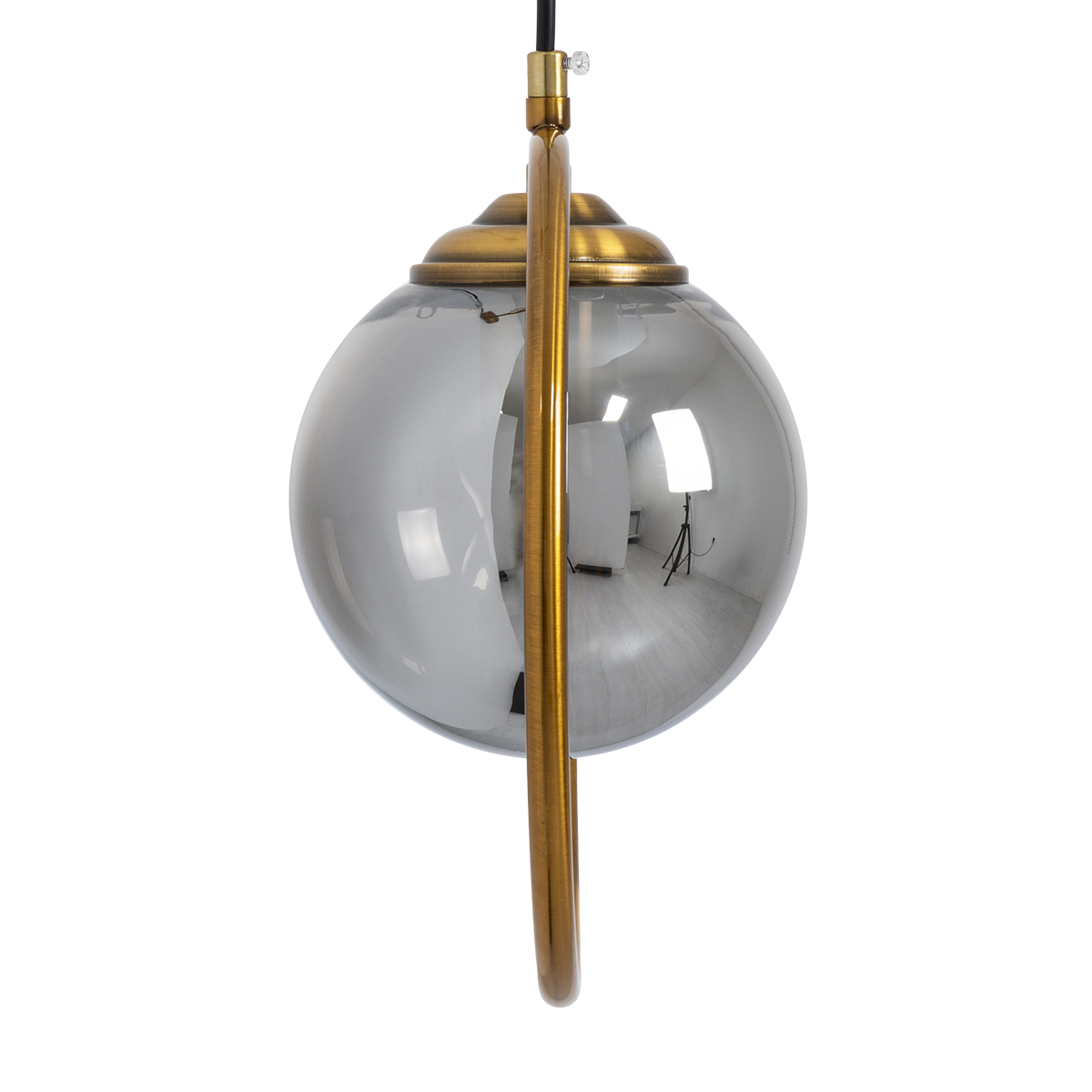 GloboStar® VIENNA 00923 Μοντέρνο Επιτοίχιο Φωτιστικό Απλίκα Μονόφωτο 1 x E27 IP20 Χρυσό Μέταλλο με Ασημί Γυαλί - Μ25 x Π23 x Υ27cm