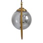 GloboStar® VIENNA 00923 Μοντέρνο Επιτοίχιο Φωτιστικό Απλίκα Μονόφωτο 1 x E27 IP20 Χρυσό Μέταλλο με Ασημί Γυαλί - Μ25 x Π23 x Υ27cm