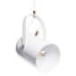 GloboStar® HAZEL 00924 Μοντέρνο Κρεμαστό Φωτιστικό Ανάρτηση Μονόφωτο 1 x E27 IP20 Λευκό & Χρυσό Μέταλλο - Μ12 x Π12 x Υ27cm