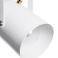 GloboStar® HAZEL 00924 Μοντέρνο Κρεμαστό Φωτιστικό Ανάρτηση Μονόφωτο 1 x E27 IP20 Λευκό & Χρυσό Μέταλλο - Μ12 x Π12 x Υ27cm
