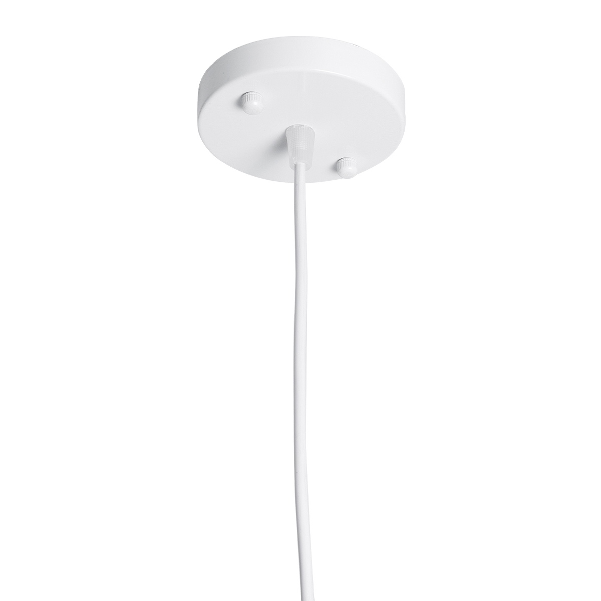 GloboStar® HAZEL 00924 Μοντέρνο Κρεμαστό Φωτιστικό Ανάρτηση Μονόφωτο 1 x E27 IP20 Λευκό & Χρυσό Μέταλλο - Μ12 x Π12 x Υ27cm