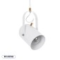 GloboStar® HAZEL 00924 Μοντέρνο Κρεμαστό Φωτιστικό Ανάρτηση Μονόφωτο 1 x E27 IP20 Λευκό & Χρυσό Μέταλλο - Μ12 x Π12 x Υ27cm
