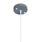 GloboStar® HAZEL 00925 Μοντέρνο Κρεμαστό Φωτιστικό Ανάρτηση Μονόφωτο 1 x E27 IP20 Γκρι, Λευκό & Χρυσό Μέταλλο - Μ12 x Π12 x Υ27cm
