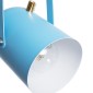 GloboStar® HAZEL 00927 Μοντέρνο Κρεμαστό Φωτιστικό Ανάρτηση Μονόφωτο 1 x E27 IP20 Μπλε, Άσπρο & Χρυσό Μέταλλο - Μ12 x Π12 x Υ27cm