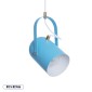 GloboStar® HAZEL 00927 Μοντέρνο Κρεμαστό Φωτιστικό Ανάρτηση Μονόφωτο 1 x E27 IP20 Μπλε, Άσπρο & Χρυσό Μέταλλο - Μ12 x Π12 x Υ27cm