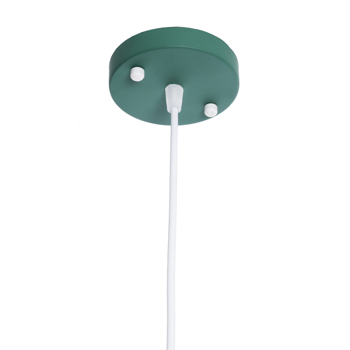 GloboStar® HAZEL 00928 Μοντέρνο Κρεμαστό Φωτιστικό Ανάρτηση Μονόφωτο 1 x E27 IP20 Πράσινο, Άσπρο & Χρυσό Μέταλλο - Μ12 x Π12 x Υ27cm