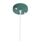 GloboStar® HAZEL 00928 Μοντέρνο Κρεμαστό Φωτιστικό Ανάρτηση Μονόφωτο 1 x E27 IP20 Πράσινο, Άσπρο & Χρυσό Μέταλλο - Μ12 x Π12 x Υ27cm