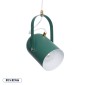 GloboStar® HAZEL 00928 Μοντέρνο Κρεμαστό Φωτιστικό Ανάρτηση Μονόφωτο 1 x E27 IP20 Πράσινο, Άσπρο & Χρυσό Μέταλλο - Μ12 x Π12 x Υ27cm