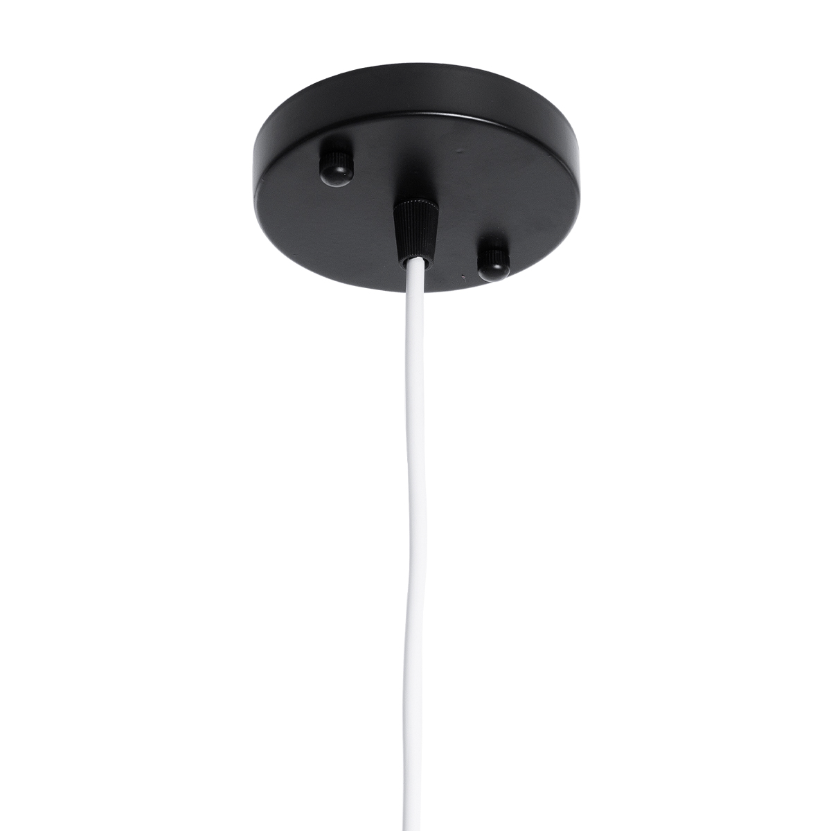 GloboStar® HAZEL 00930 Μοντέρνο Κρεμαστό Φωτιστικό Ανάρτηση Μονόφωτο 1 x E27 IP20 Μαύρο, Άσπρο & Χρυσό Μέταλλο - Μ12 x Π12 x Υ27cm
