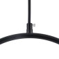 GloboStar® MADRID 00931 Μοντέρνο Κρεμαστό Φωτιστικό Μπάλα Μονόφωτο 1 x E27 IP20 Μαύρο Μέταλλο με Λευκό Γυαλί - Μ30 x Π20 x Υ30cm