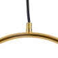 GloboStar® MADRID 00932 Μοντέρνο Κρεμαστό Φωτιστικό Μπάλα Μονόφωτο 1 x E27 IP20 Χρυσό Μέταλλο με Λευκό Γυαλί - Μ30 x Π20 x Υ30cm