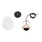 GloboStar® JAVER 00934 Vintage Κρεμαστό Φωτιστικό Καμπάνα Μονόφωτο 1 x E27 IP20 Διάφανο Γυαλί με Χάλκινο Μέταλλο - Μ14.5 x Π14.5 x Υ28cm