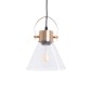 GloboStar® JAVER 00935 Vintage Κρεμαστό Φωτιστικό Καμπάνα Μονόφωτο 1 x E27 IP20 Διάφανο Γυαλί με Χάλκινο Μέταλλο - Μ19 x Π19 x Υ25cm