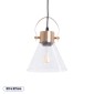 GloboStar® JAVER 00935 Vintage Κρεμαστό Φωτιστικό Καμπάνα Μονόφωτο 1 x E27 IP20 Διάφανο Γυαλί με Χάλκινο Μέταλλο - Μ19 x Π19 x Υ25cm