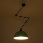 GloboStar® LOTUS 00936 Μοντέρνο Φωτιστικό Οροφής Καμπάνα Μονόφωτο 1 x E27 IP20 Πράσινο, Μαύρο & Λευκό Μέταλλο - Μ30 x Π30 x Υ21cm