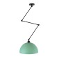 GloboStar® LOTUS 00936 Μοντέρνο Φωτιστικό Οροφής Καμπάνα Μονόφωτο 1 x E27 IP20 Πράσινο, Μαύρο & Λευκό Μέταλλο - Μ30 x Π30 x Υ21cm