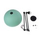 GloboStar® LOTUS 00936 Μοντέρνο Φωτιστικό Οροφής Καμπάνα Μονόφωτο 1 x E27 IP20 Πράσινο, Μαύρο & Λευκό Μέταλλο - Μ30 x Π30 x Υ21cm