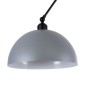 GloboStar® LOTUS 00937 Μοντέρνο Φωτιστικό Οροφής Καμπάνα Μονόφωτο 1 x E27 IP20 Γκρι, Μαύρο & Λευκό Μέταλλο - Μ30 x Π30 x Υ21cm