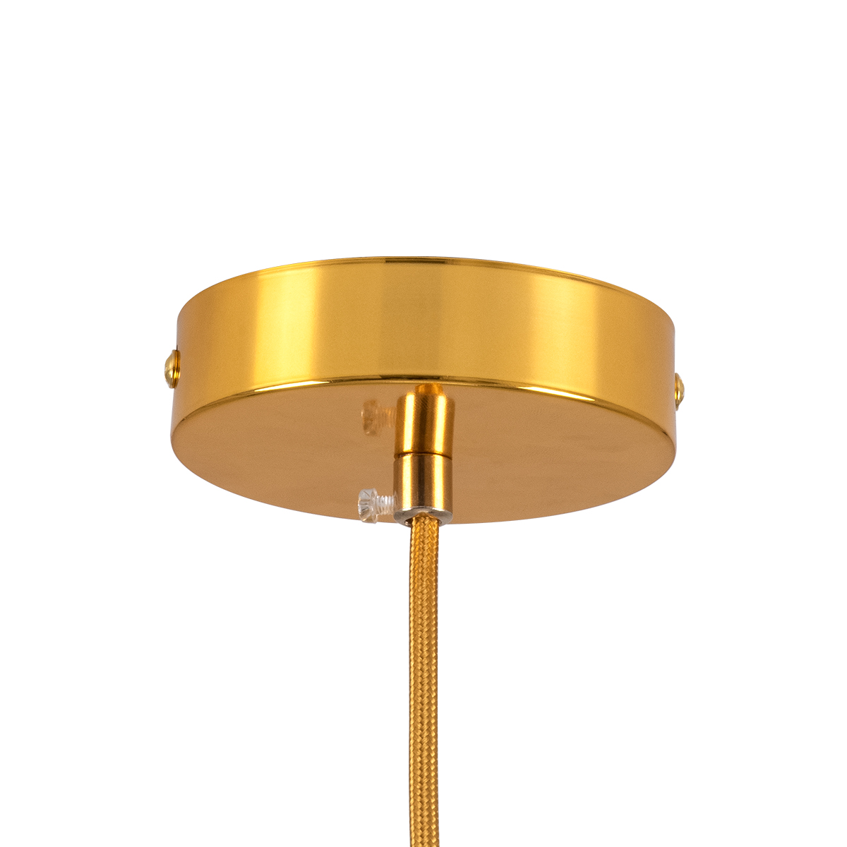 GloboStar® MAVERICK 00940 Μοντέρνο Κρεμαστό Φωτιστικό Μπάλα Μονόφωτο 1 x E27 IP20 Χρυσό Μέταλλο με Λευκό Γυαλί - Μ30 x Π30 x Υ48cm