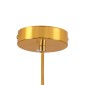 GloboStar® MAVERICK 00943 Μοντέρνο Κρεμαστό Φωτιστικό Μπάλα Μονόφωτο 1 x E27 IP20 Χρυσό Μέταλλο με Λευκό Γυαλί - Μ15 x Π15 x Υ33cm