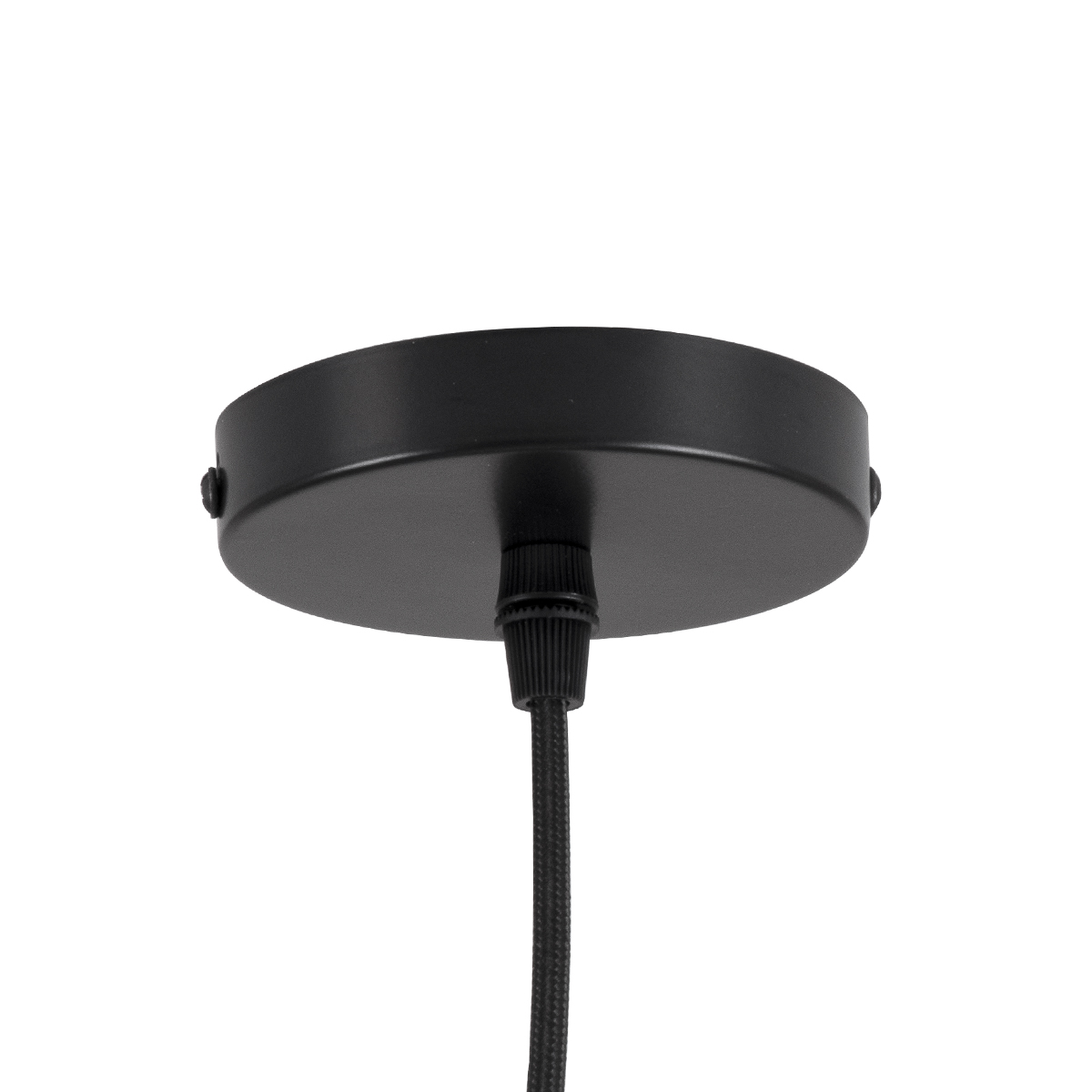 GloboStar® MAVERICK 00945 Μοντέρνο Κρεμαστό Φωτιστικό Μπάλα Μονόφωτο 1 x E27 IP20 Μαύρο Μέταλλο με Λευκό Γυαλί - Μ15 x Π15 x Υ33cm