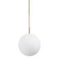 GloboStar® MONROE 00956 Μοντέρνο Κρεμαστό Φωτιστικό Μπάλα Μονόφωτο 1 x E27 IP20 Χρυσό Μέταλλο με Λευκό Γυαλί - Μ30 x Π30 x Υ75cm