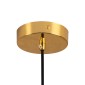 GloboStar® MONROE 00956 Μοντέρνο Κρεμαστό Φωτιστικό Μπάλα Μονόφωτο 1 x E27 IP20 Χρυσό Μέταλλο με Λευκό Γυαλί - Μ30 x Π30 x Υ75cm