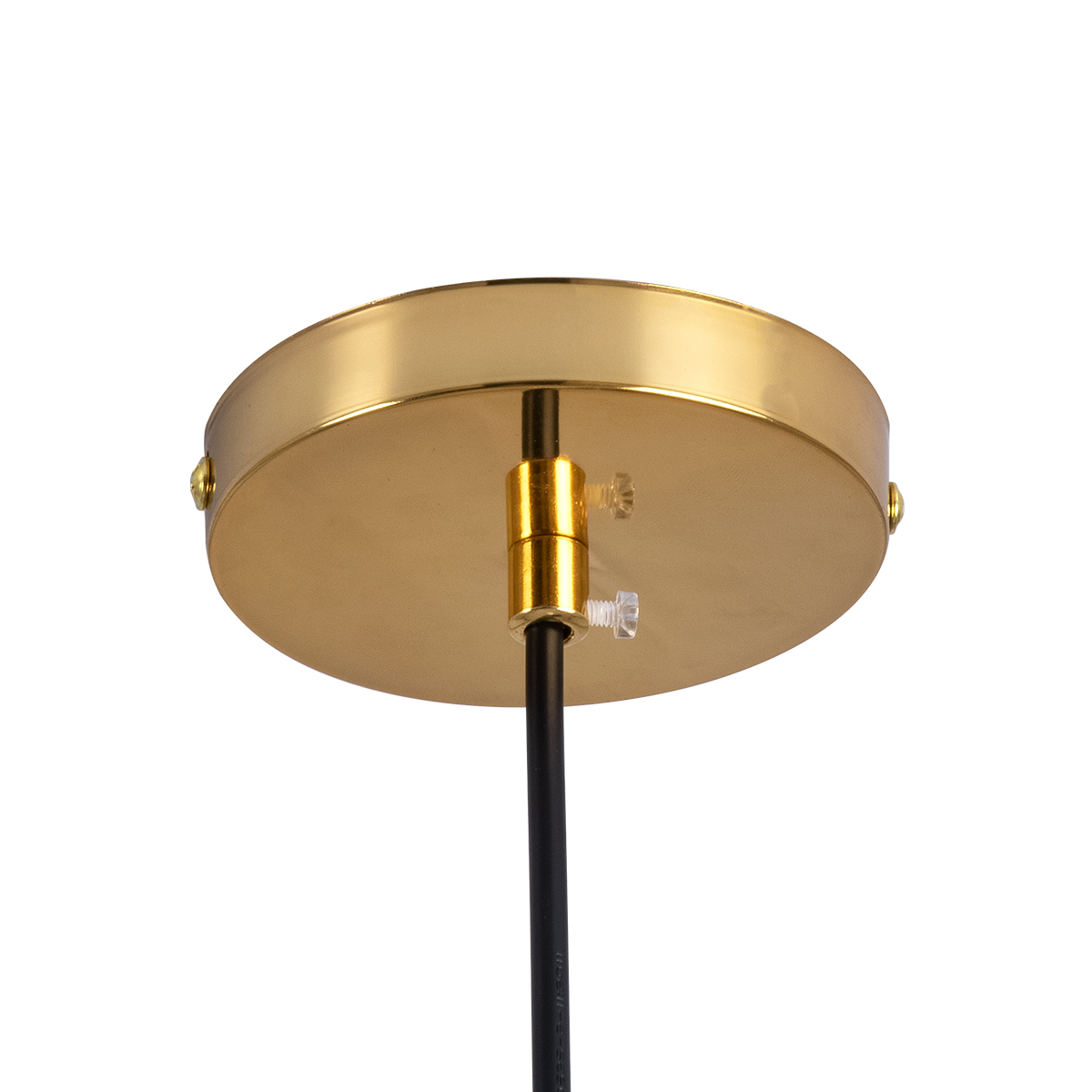 GloboStar® MONROE 00958 Μοντέρνο Κρεμαστό Φωτιστικό Μπάλα Μονόφωτο 1 x E27 IP20 Χρυσό Μέταλλο με Λευκό Γυαλί - Μ15 x Π15 x Υ49cm