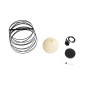 GloboStar® CARTER 00961 Μοντέρνο Κρεμαστό Φωτιστικό Πλέγμα Μονόφωτο 1 x E27 IP20 Μαύρο Μέταλλο με Μπεζ Σχοινί - Μ32 x Π32 x Υ25cm
