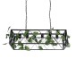 GloboStar® CLARITY 00964 Vintage Κρεμαστό Φωτιστικό Πλέγμα Πολύφωτο 6 x E27 IP20 Μαύρο Μέταλλο με Πράσινο Πλαστικό - Μ78 x Π25 x Υ22cm