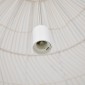 GloboStar® MALIBU 00965 Boho Κρεμαστό Φωτιστικό Πλέγμα Μονόφωτο 1 x E27 IP20 Λευκό Ξύλο - Μ100 x Π100 x Y86cm
