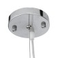 GloboStar® MALIBU 00966 Boho Κρεμαστό Φωτιστικό Πλέγμα Μονόφωτο 1 x E27 IP20 Μαύρο Ξύλο - Μ100 x Π100 x Y86cm