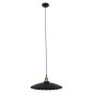 GloboStar® MARGI 00982 Vintage Κρεμαστό Φωτιστικό Καμπάνα Μονόφωτο 1 x E27 IP20 Μαύρο & Χρυσό Μέταλλο - Μ40 x Π40 x Y15cm