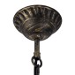 GloboStar® ETOILE 00988 Vintage Κρεμαστό Φωτιστικό Μπάλα Μονόφωτο 1 x E27 IP20 Μπρούτζινο Μέταλλο με Μελί Γυαλί - Μ18 x Π18 x Y27cm