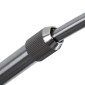 GloboStar® PRAGUE 00990 Μοντέρνο Επιδαπέδιο Φωτιστικό Μονόφωτο 1 x E27 IP20 Ασημί Αλουμίνιο με Μαύρο Μάρμαρο - Μ210 x Π45 x Υ220cm